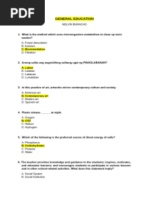 GEN_ED_MELVIN B_WITH ANSWER KEY