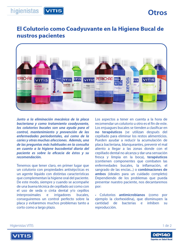El Colutorio Como Coadyuvante en La Higiene Bucal de Nuestros Pacientes ...