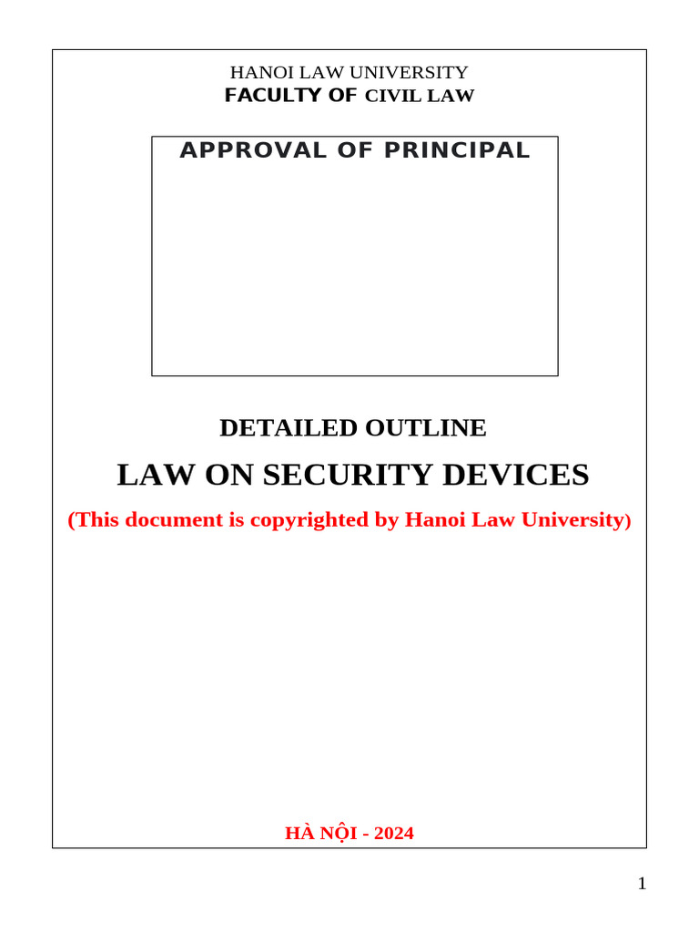 ĐC Law On Security Devices - 2TC - K46 | PDF | Security Interest | Hanoi