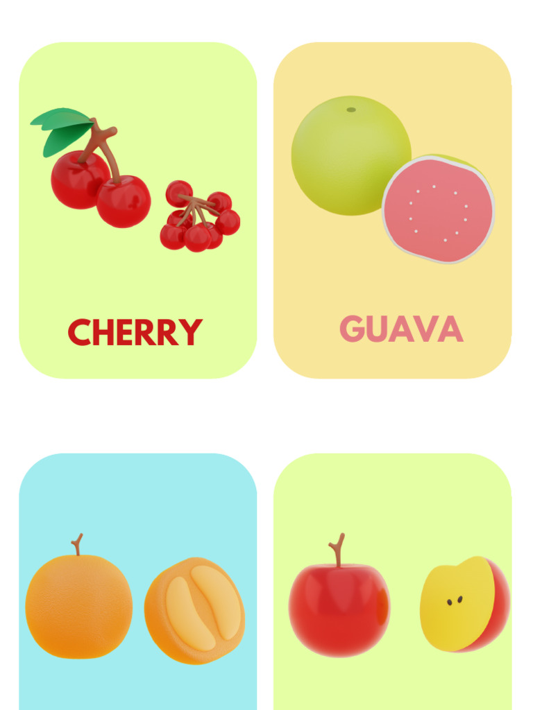 Fruit Flashcards | PDF