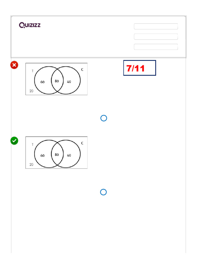 Score - Word Problems On Sets Using Venn Diagram - Quizizz | PDF ...
