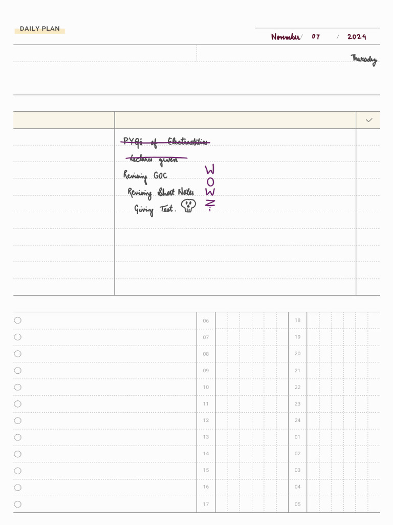 Daily Plan | PDF