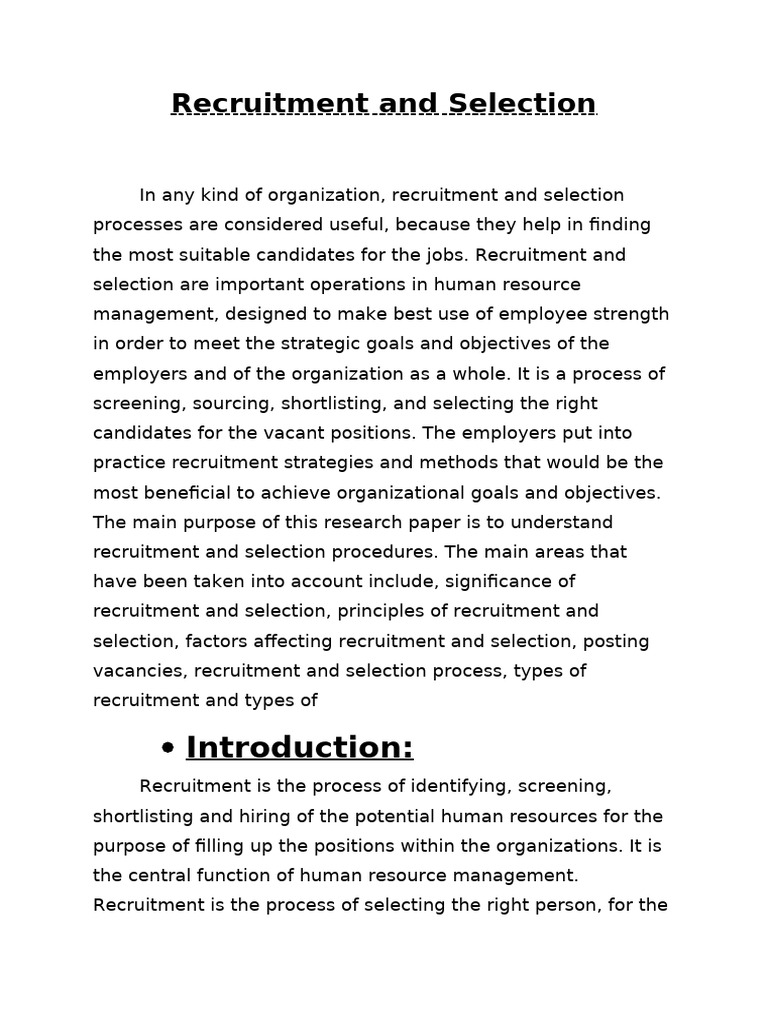 Effective Recruitment and Selection Strategies | PDF | Recruitment ...