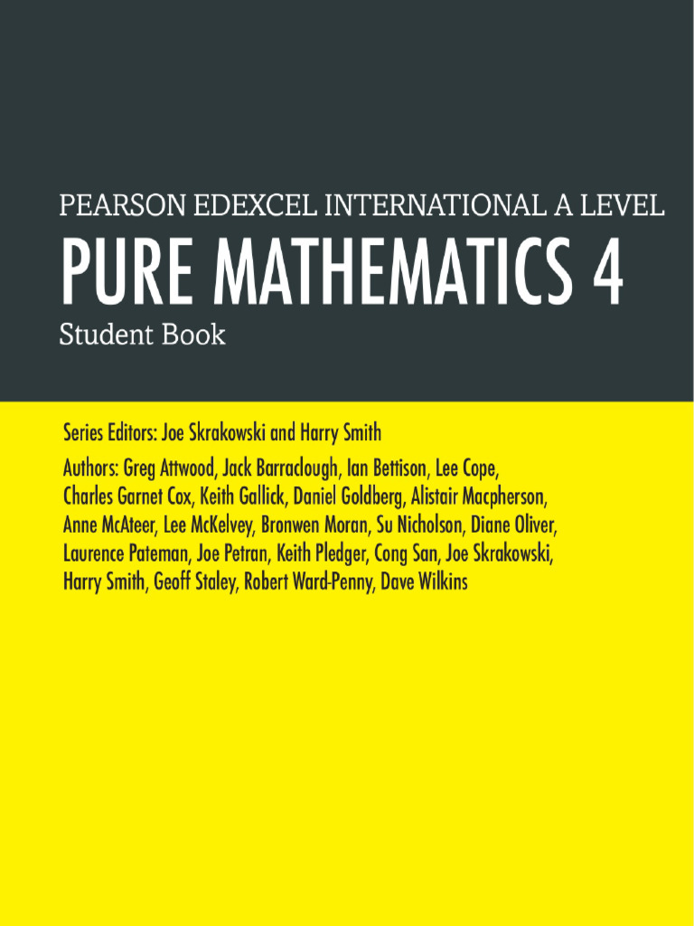 Edexcel IAL PureMathematics4 Book | PDF