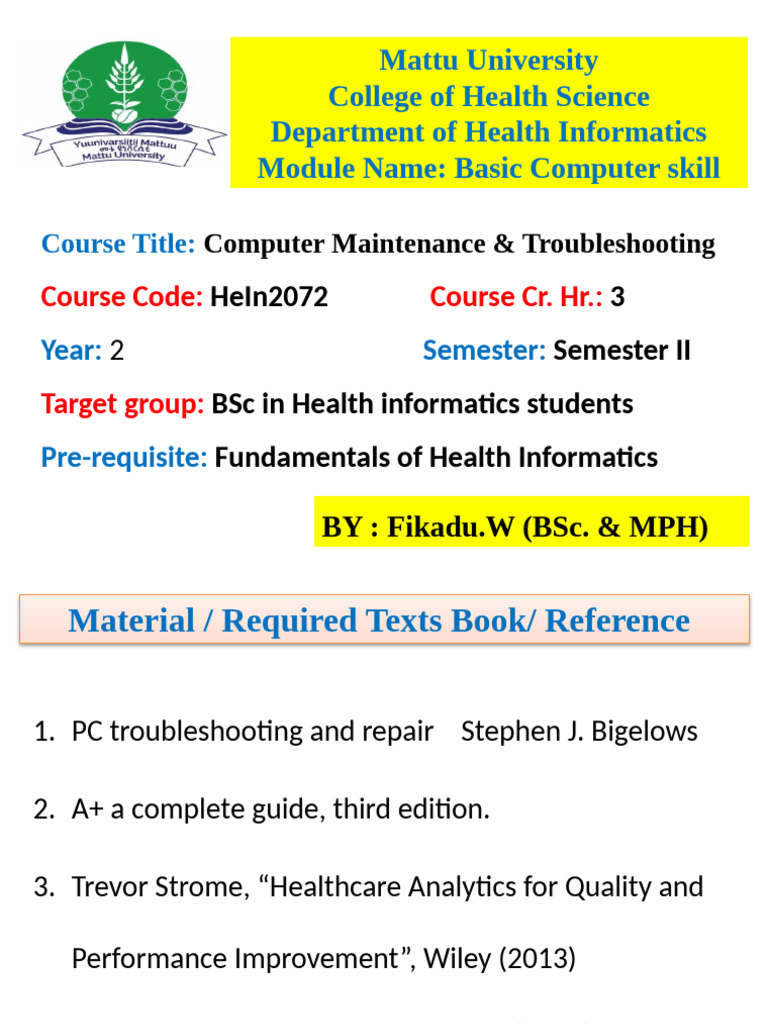 Computer Maintenance & Troubleshooting Guide | PDF | Random Access ...