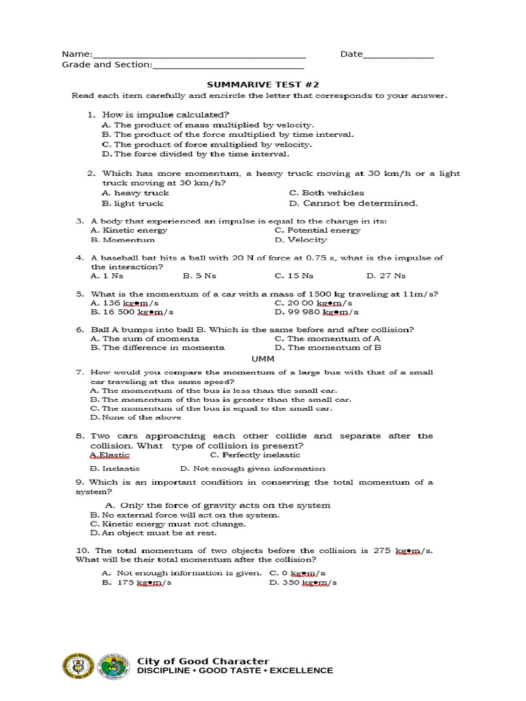 Summative Test 2 | PDF