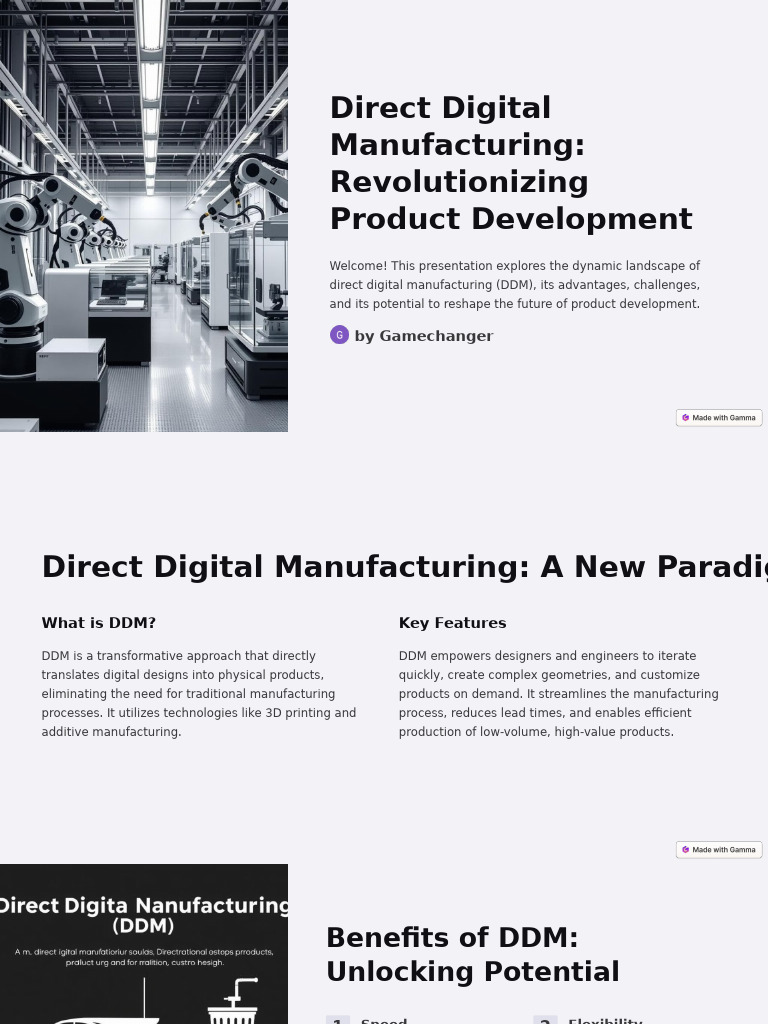 Direct Digital Manufacturing Revolutionizing Product Development | PDF ...