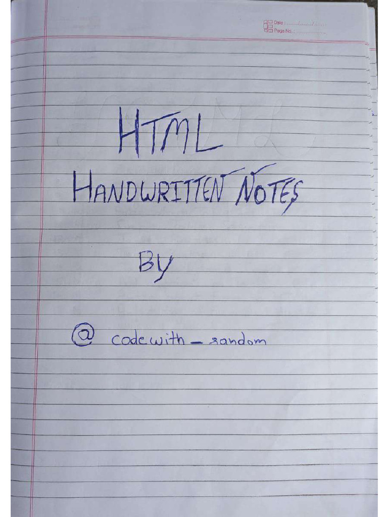 HTML - Notes | PDF