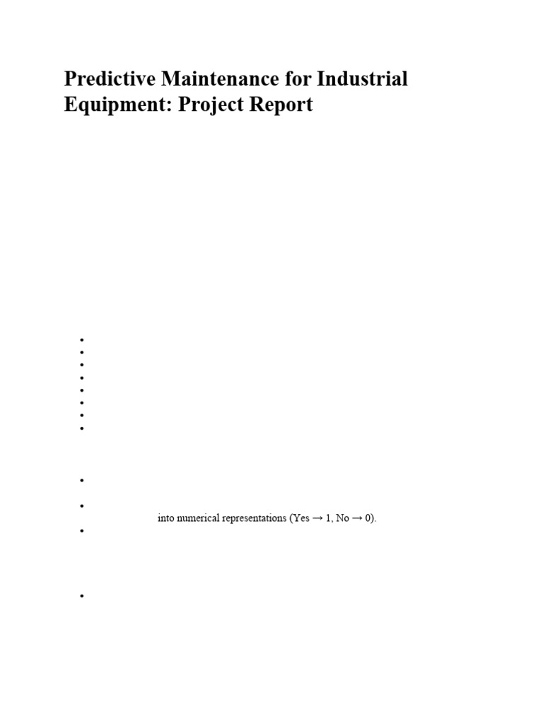 Predictive Maintenance Strategy Report | PDF | Accuracy And Precision ...