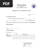 CS Form 41 (Medical Certificate) | PDF | Public Services | Health Sciences