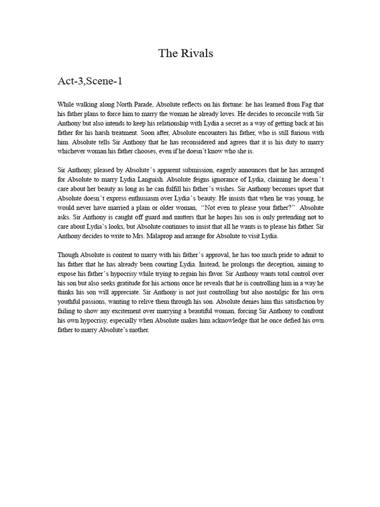 Absolute's Deception and Family Ties | PDF