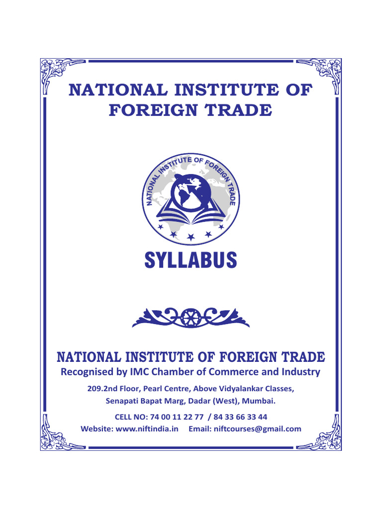 NIFT Foreign Trade Course Syllabus | PDF | Exports | Foreign Exchange ...