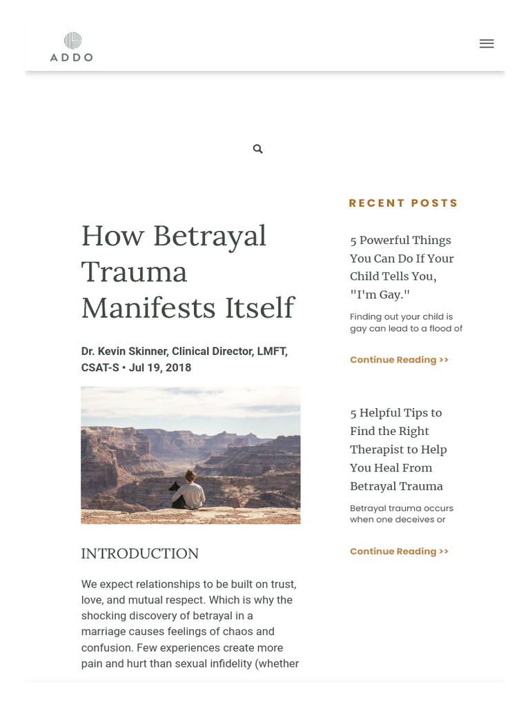 Understanding Betrayal Trauma | PDF | Psychological Trauma | Anger