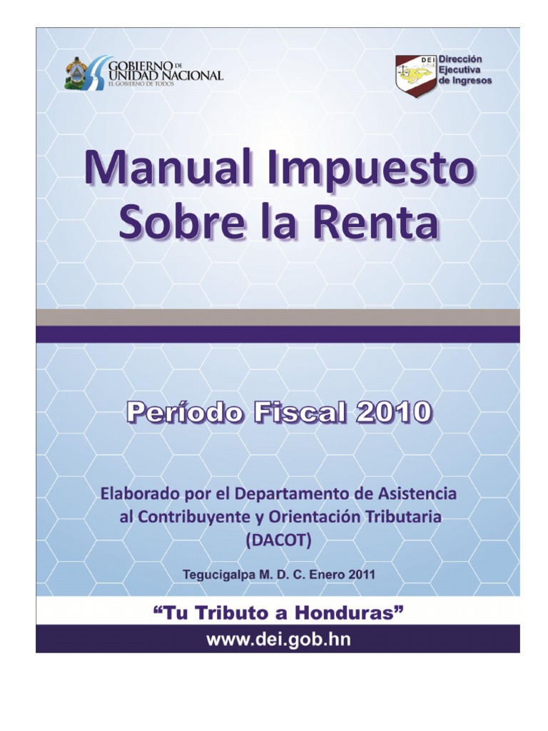 Manual Impuesto Sobre la Renta 2010 | PDF | Impuesto sobre la renta ...