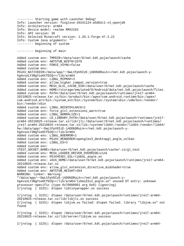 JRE 17 ARM64 Launch Log | PDF | Computer File | Computing