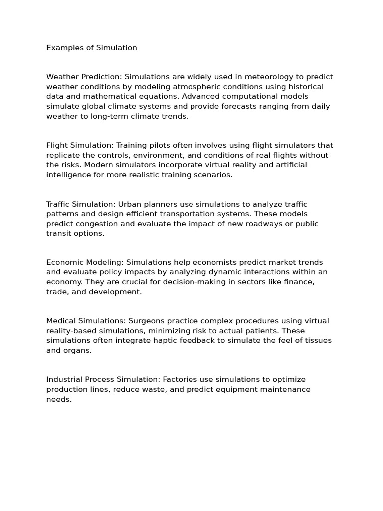 Examples of Simulation | PDF