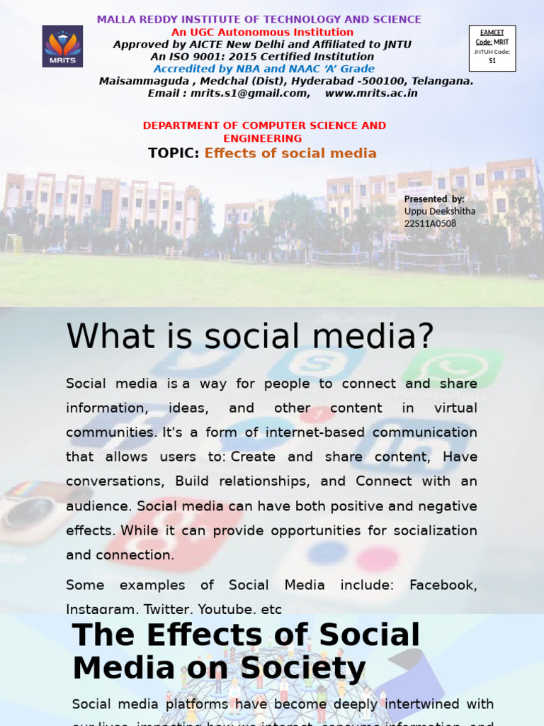 Effects of Social Media on Society | PDF | Social Media | Popular ...