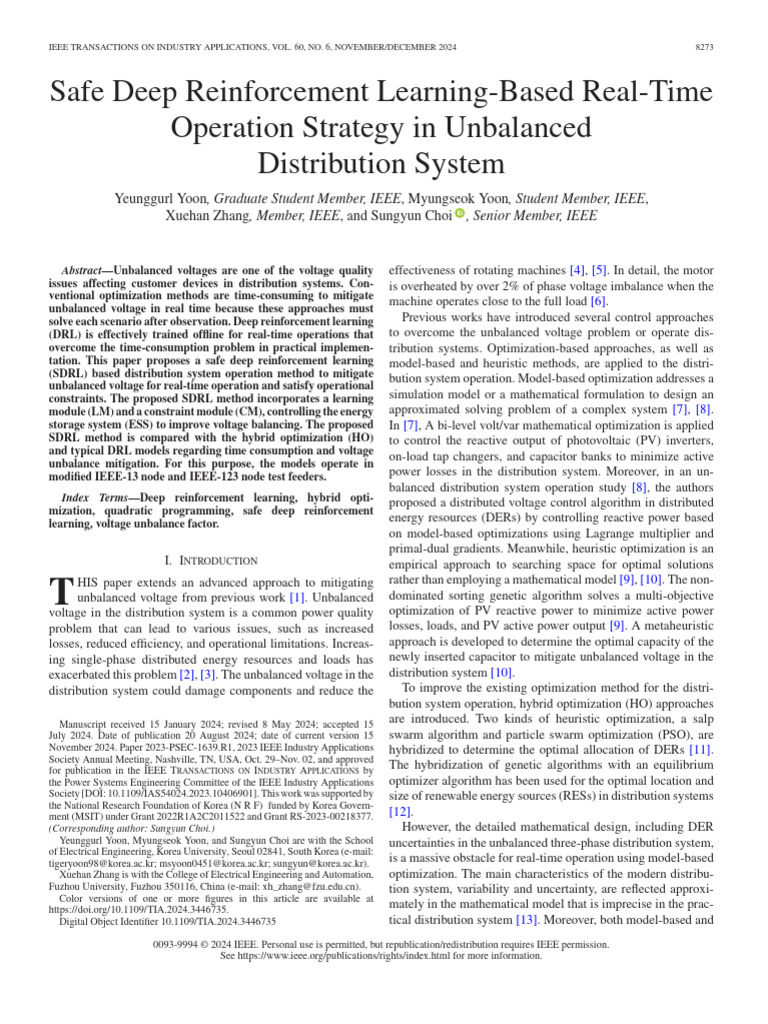 Safe DRL Strategy for Voltage Mitigation | PDF | Mathematical ...