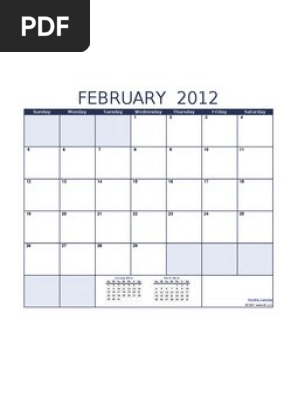 Monthly Calendar Template