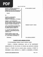 Plaintiff's Sixth Amended Petition in Parsons v. DuPont, ConocoPhillips, Baron & Budd, Windle Turley, Greenberg and Motsenbocker