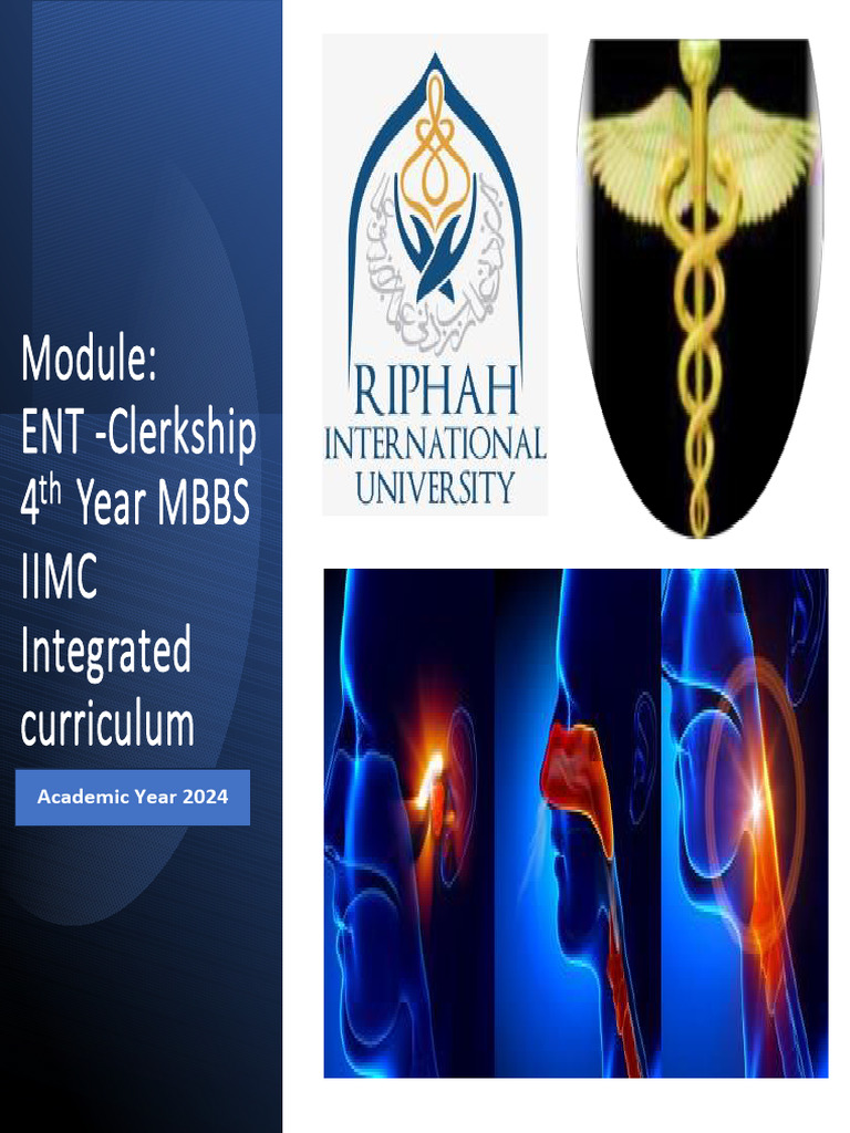 ENT Clerkship Module Overview 2024 | PDF | Human Nose | Hearing Loss