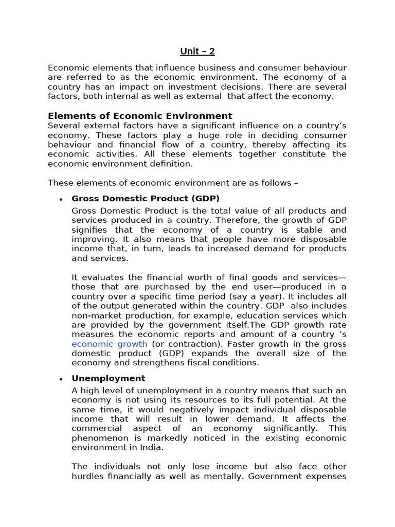 Unit 2 | PDF | Gross Domestic Product | Inflation