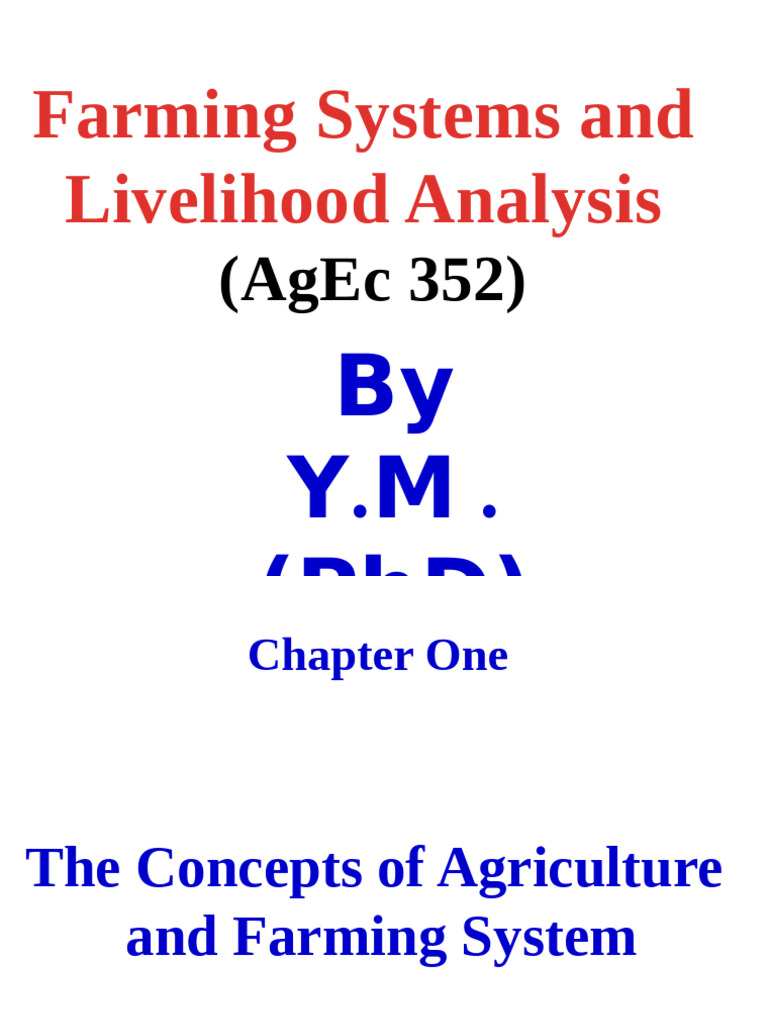 Understanding Farming Systems Concepts | PDF | System | Agriculture