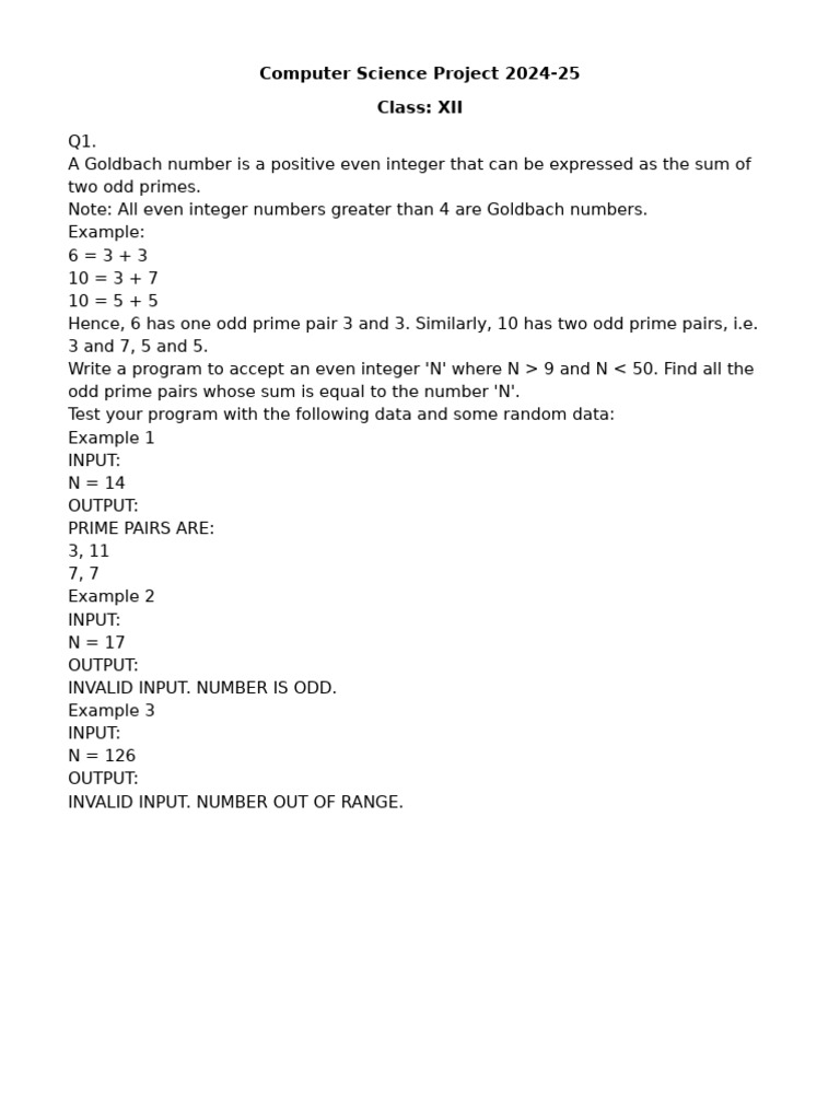 Goldbach and Prime-Adam Number Programs | PDF | Decimal | Prime Number