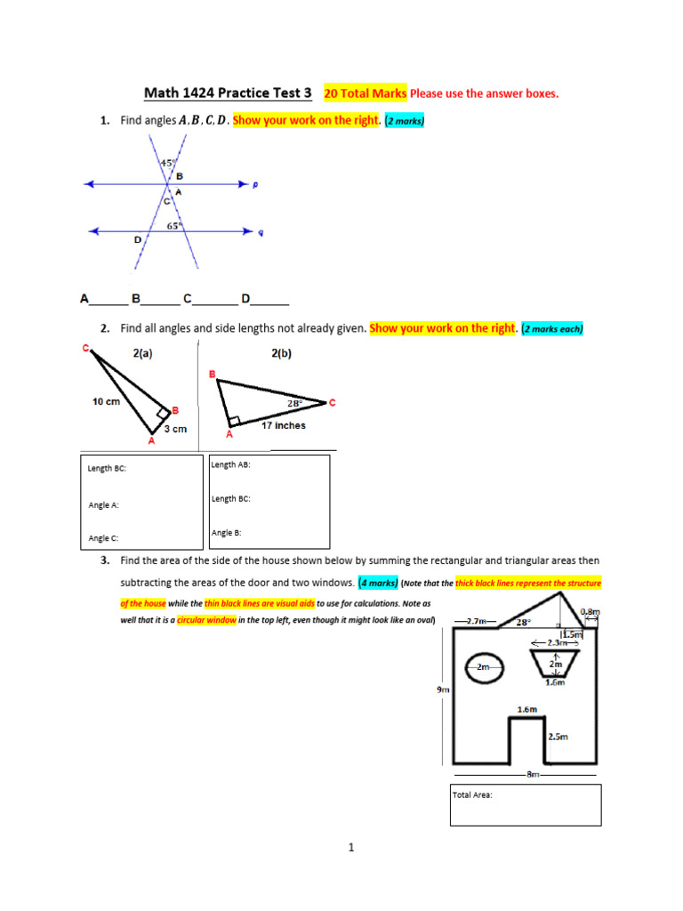 1424 Practice Test 3 | PDF