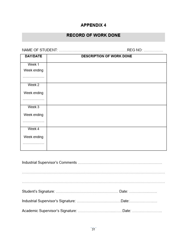 Appendix 4 Log Book | PDF