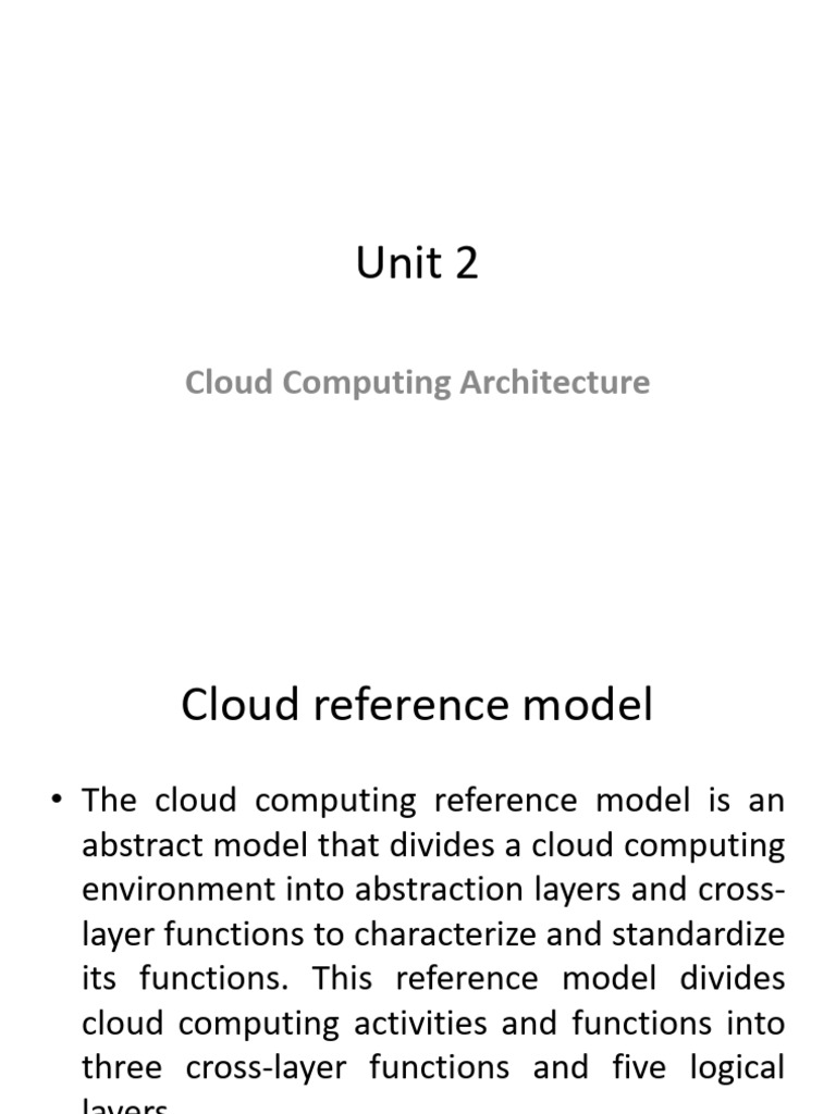 Cloud Computing Architecture Overview | PDF | Cloud Computing ...
