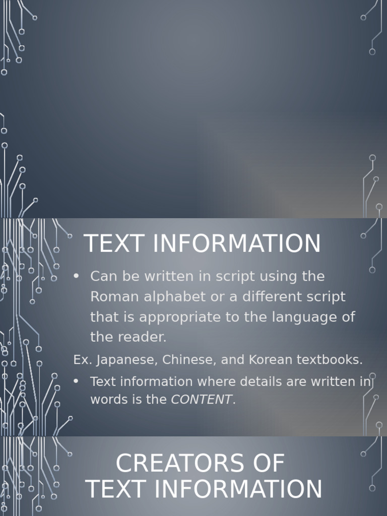 Understanding Text Information Types | PDF