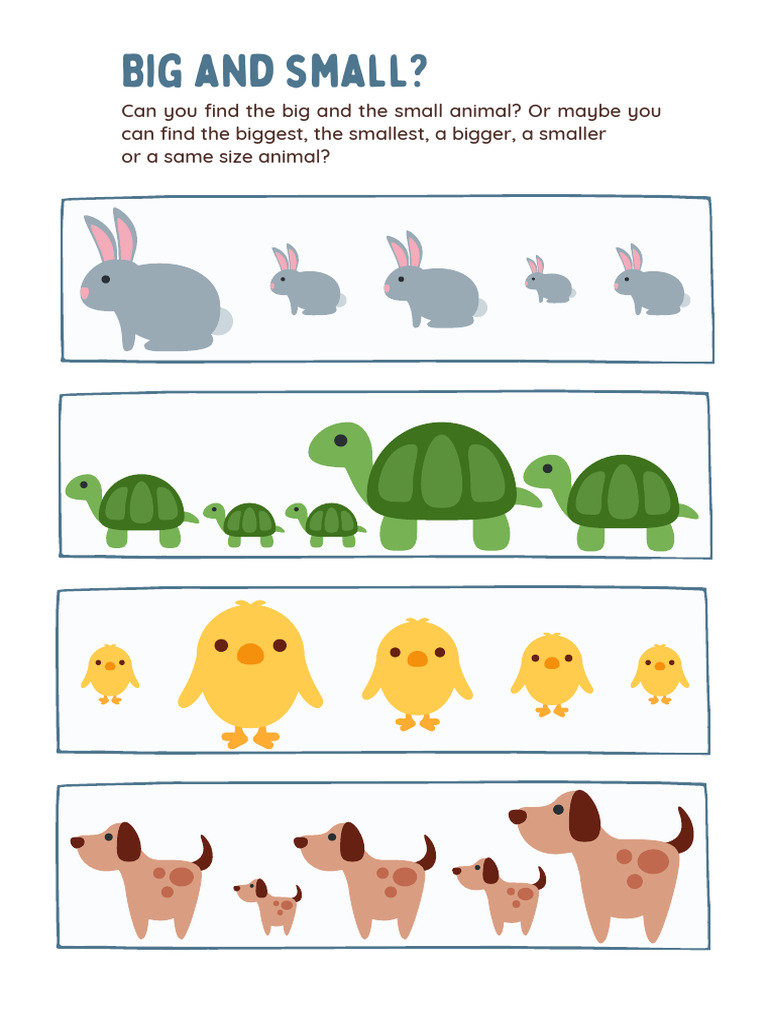 Big or Small Worksheet PDF | PDF