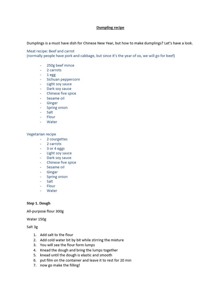 Dumplings | PDF | Dumpling | Teaspoon