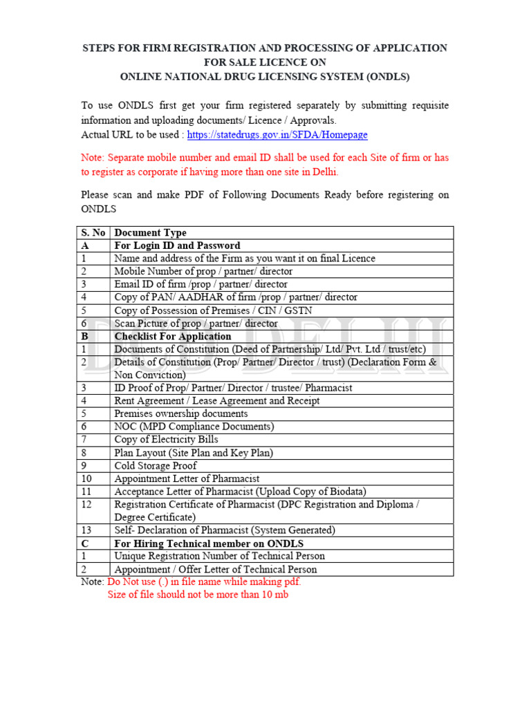 ONDLS Firm Registration Steps Guide | PDF | Affidavit
