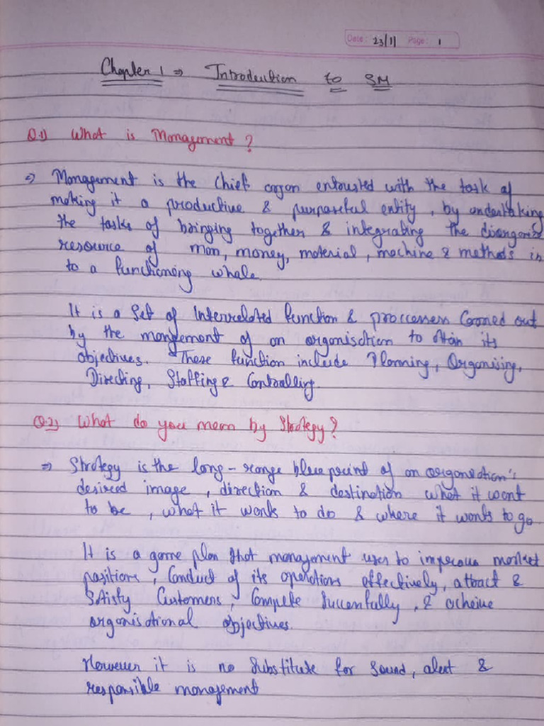 SM Chap 1 Handwritten | PDF