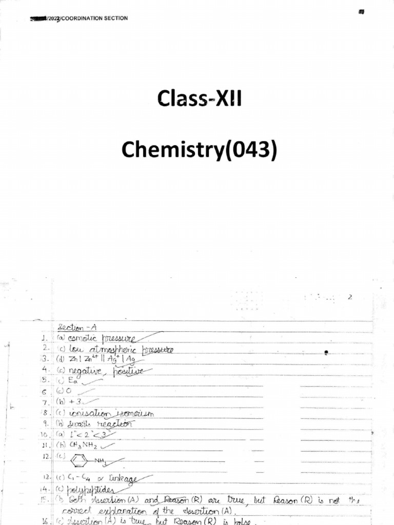 Toppers Answer Sheet 2023 | PDF