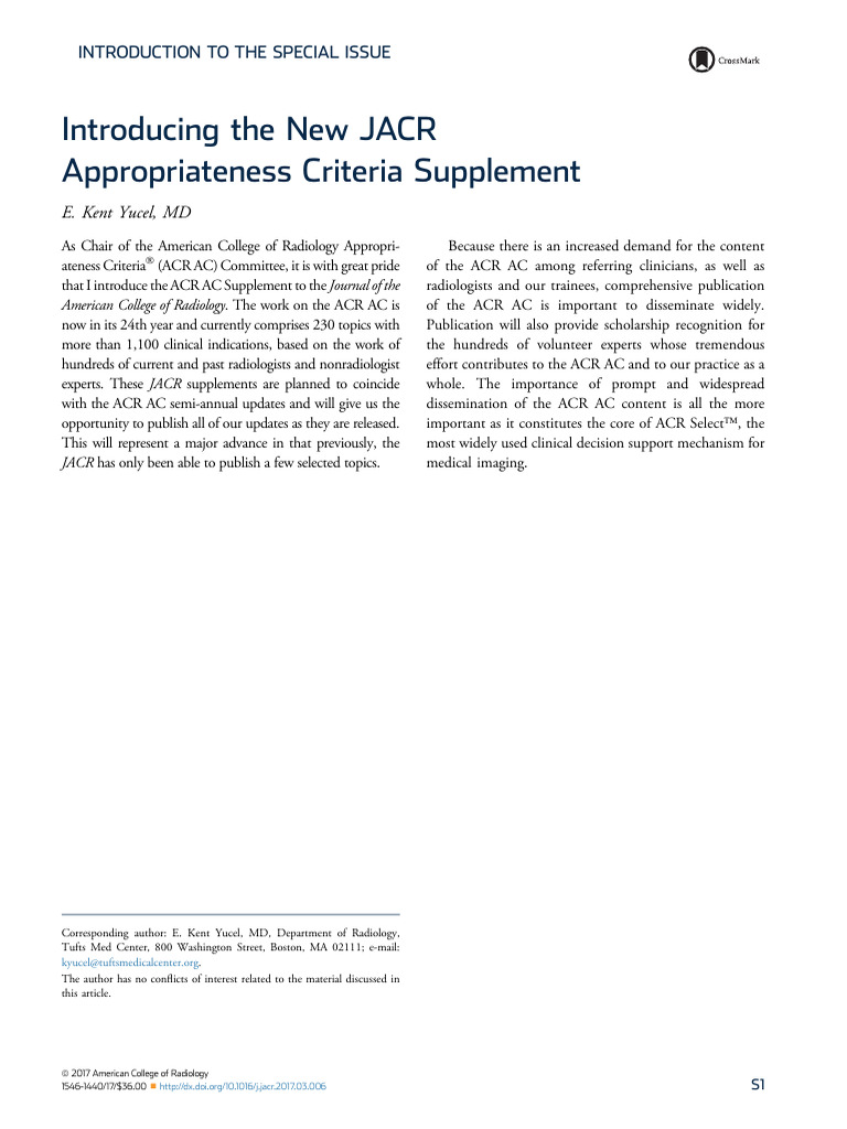Introducing The New JACR Appropriateness - 2017 - Journal of The ...