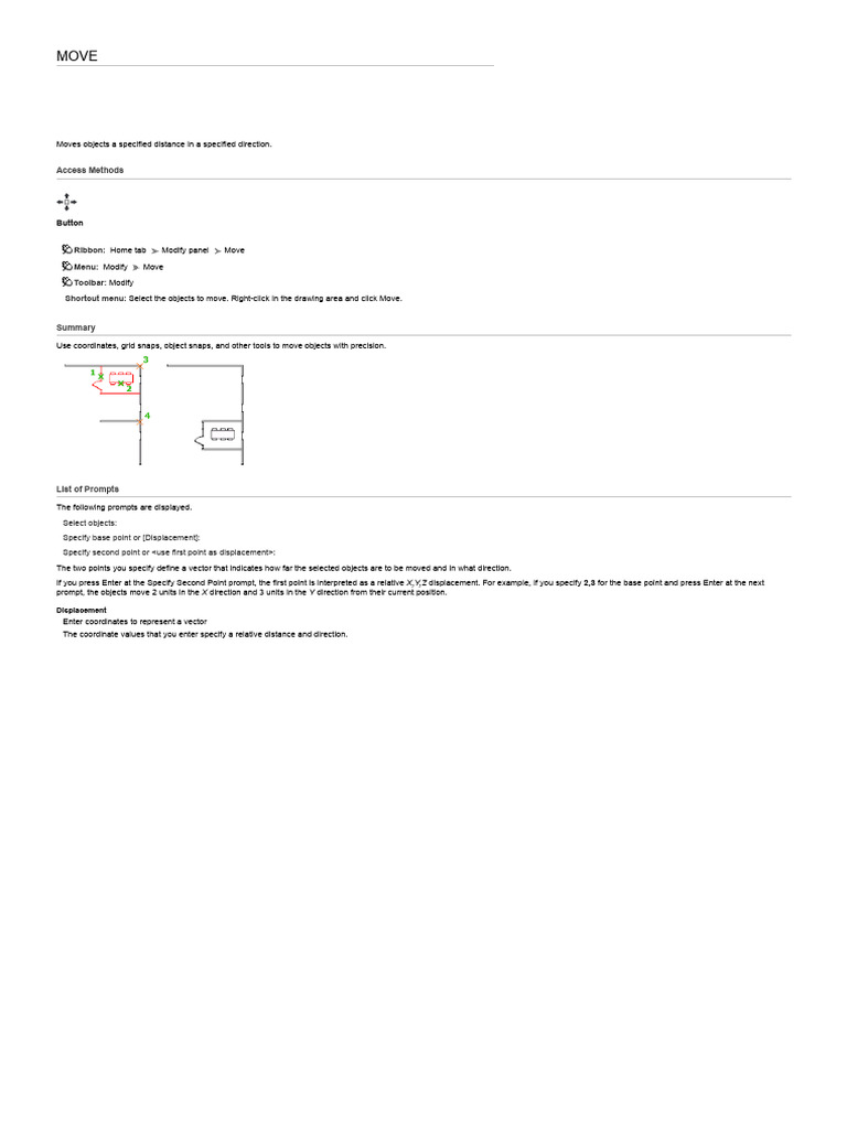 MODIFY COMMANDS Autocad | PDF | Cartesian Coordinate System | Angle