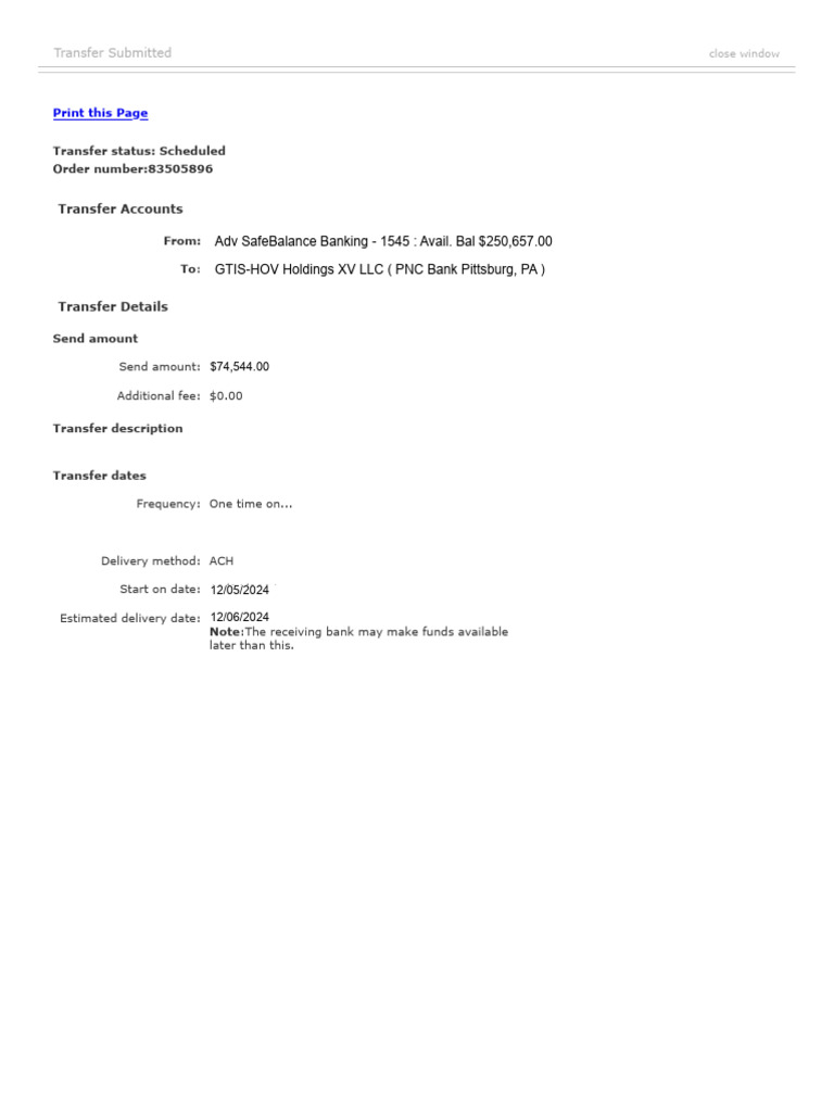 Bank of america online banking transfer submitted pdf