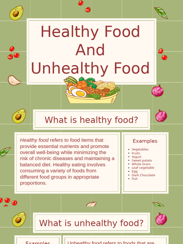 Healthy vs Unhealthy Food Guide | PDF | Foods | Junk Food