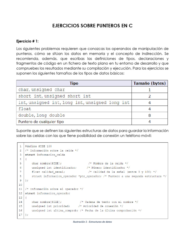 Ejercicios Sobre Punteros en C Estudiantes | PDF