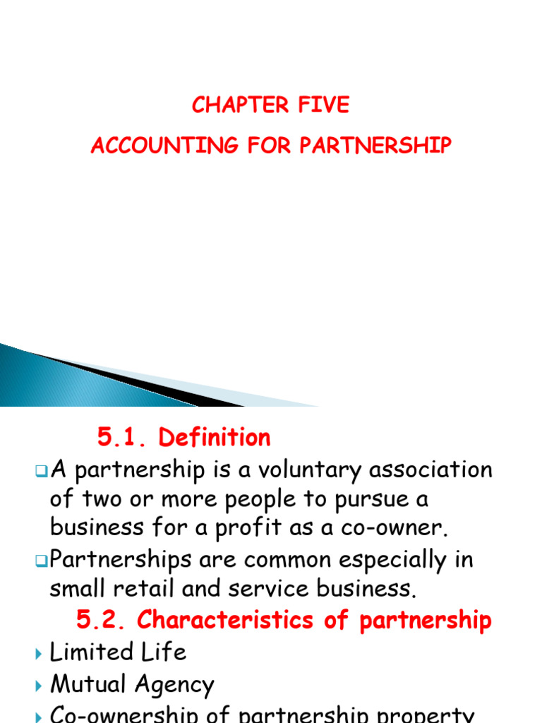 Partnership Accounting Essentials | PDF | Partnership | Equity (Finance)