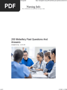 200 Midwifery Past Questions and Answers - Nursing Info