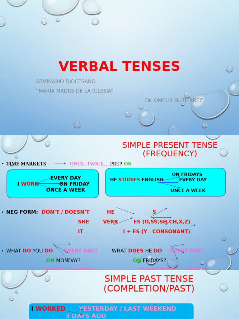 VERBAL TENSES | PDF | Syntax | Linguistic Morphology