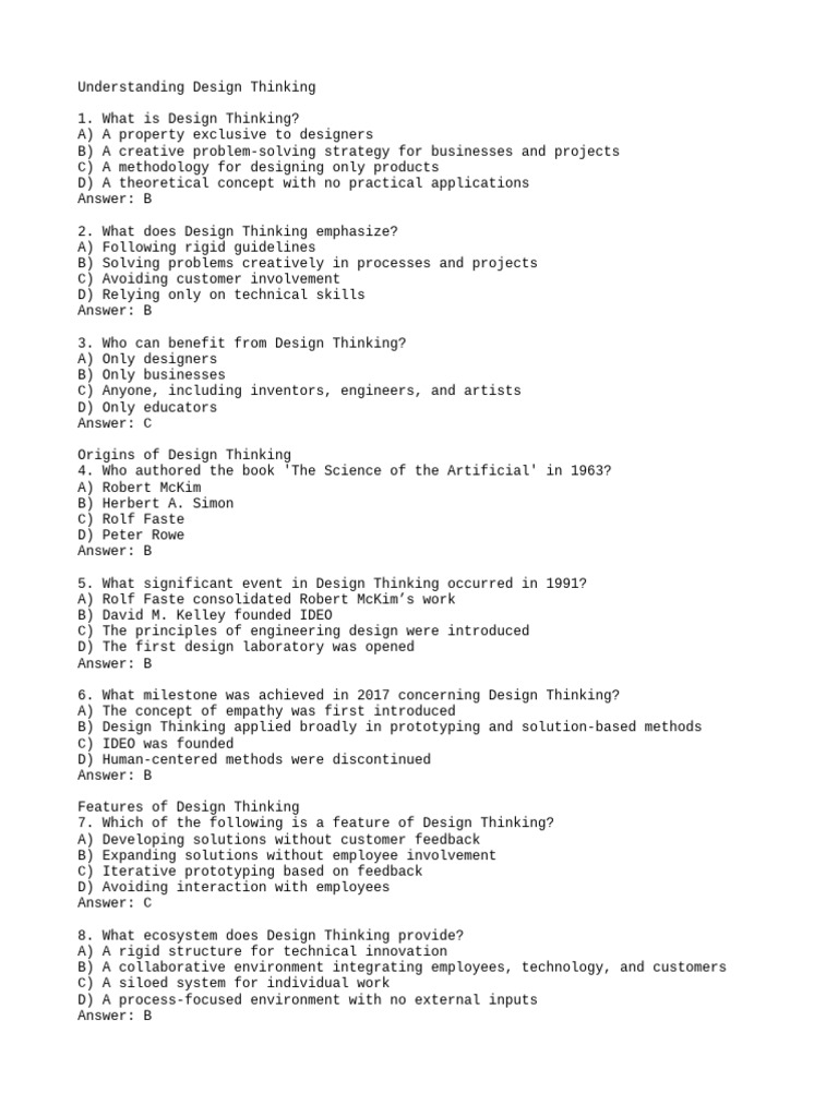 idt_m1_50qs | PDF | Design Thinking | Thought