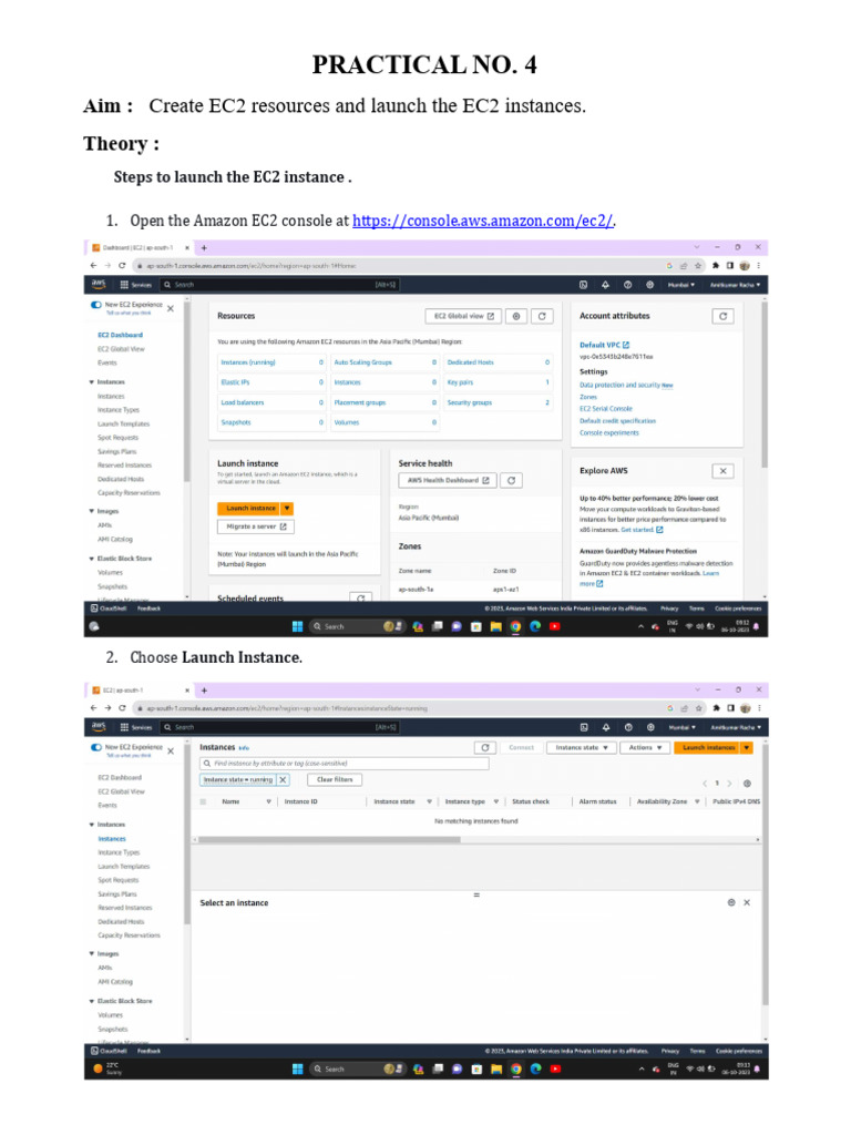 Launching EC2 Instances Guide | PDF