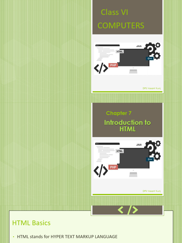 Class6th - Introduction HTML 2021 | PDF | Html Element | Html