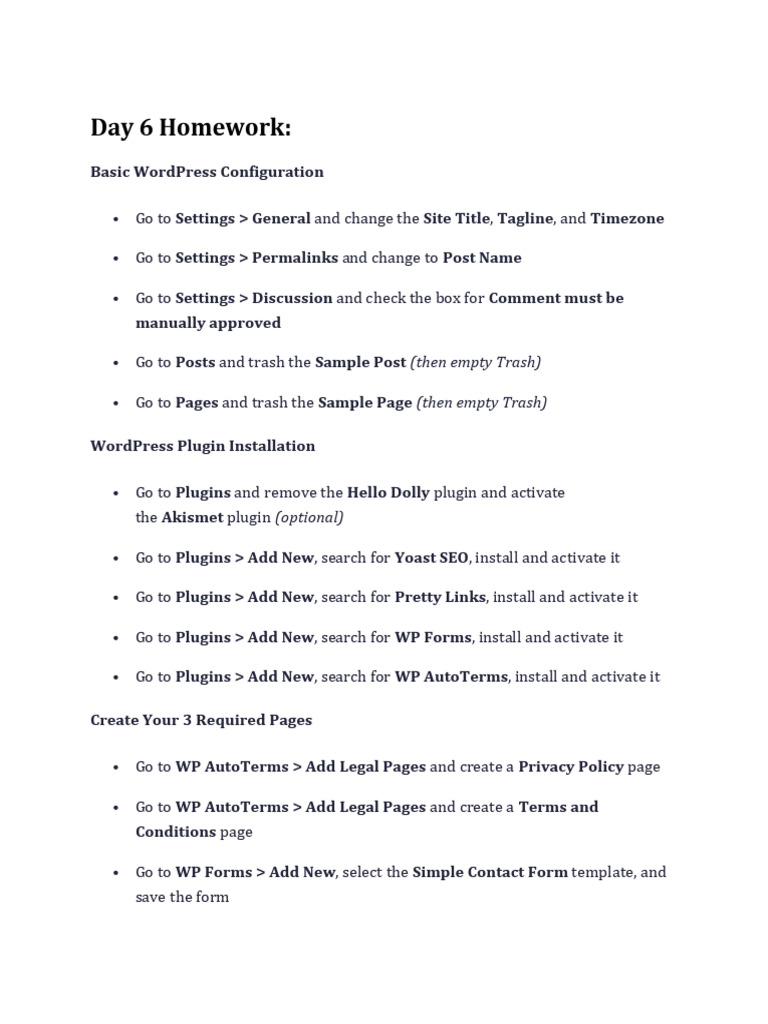 Day 6 | PDF | Word Press | Software