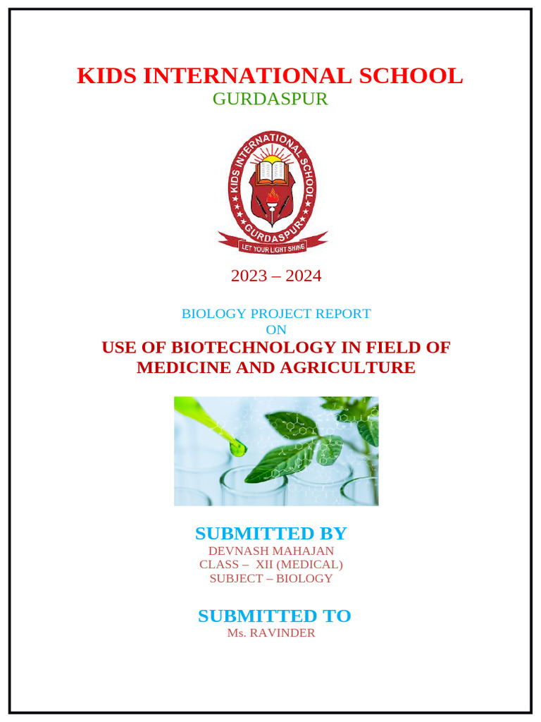 Biotechnology in Medicine and Agriculture | PDF | Gene Therapy | Rna ...